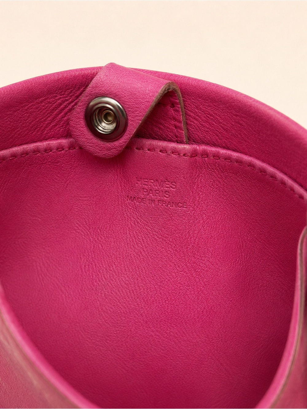 Hermes Milo Clou de Selle Pink Fuchsia Lambskin Crossbody Bag COA - Picture 7 of 16